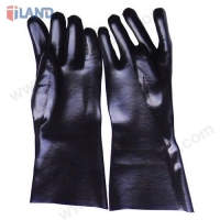 PVC Chemical Resistant Gloves, Black