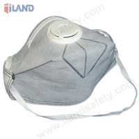Horizontal fold-flat respirator