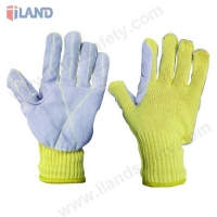 Cut &amp; Heat Resistant Gloves, Leather Patch