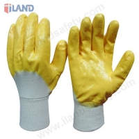 Nitrile Coated Gloves, Open Back, Interlock Liner