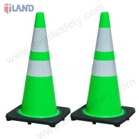 PVC Traffic Cone, Green/Black