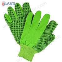 Canvas Gloves, High Visibility Lime Green
