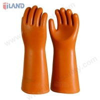 35KV Electrical High Voltage Natural Rubber Insulating Gloves
