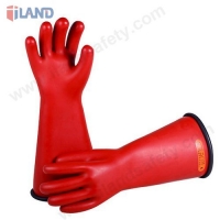 Red 10/20/30/40KV Electrical High Voltage Natural Latex Insulating Gloves
