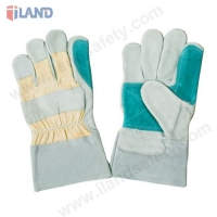 Leather Work Gloves, Gauntlet Cuff