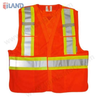 High Visibility Vest, Detachable, Orange