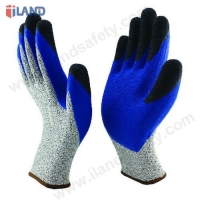 Double Latex/Nitrile Coated Cut Resistant Gloves, 13G HPPE Cut 5 Liner