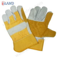 Leather Work Gloves, Reinforced Palm
