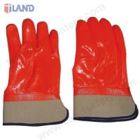Fluorescent PVC Coated Gloves, Safety Cuff