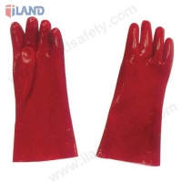 PVC Chemical Resistant Gloves, Red