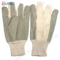 Canvas Gloves, PVC Dots