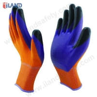 Double Nitrile Coated Gloves, 13G Polyester/Nylon Liner