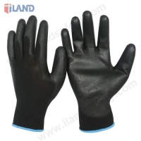 PU Coated Gloves, Black