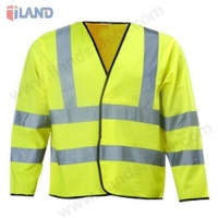 Long Sleeve High Visibility Vest, Lime