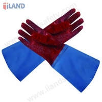 PVC Chemical Resistant Gloves, Reinforced Gauntlet Cuff