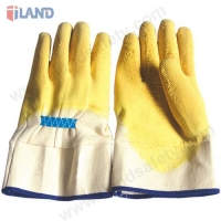 Latex Coated Gloves, Interlock Liner, Safety Cuff