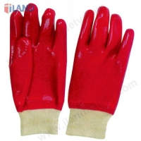 PVC Coated Gloves, Red