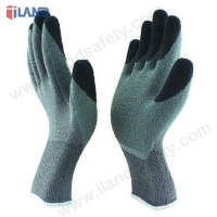 Double Latex Coated Gloves, Crinkled Finish, 13G Polyester/Nylon Liner