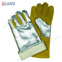 Welding Gloves, Heat Resistant Aluminum Back