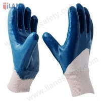Nitrile Coated Gloves, Open Back, Interlock Liner