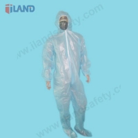 Hooded Disposable Coverall with attached Boots